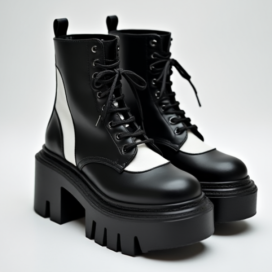 Women's Two-Tone Chunky Boot