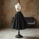 Women's Polka Hem Midi Skirt