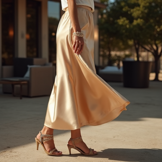 Women's Bias Cut Fishtail Skirt