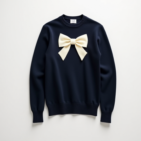 Women's Preppy Bow Sweater