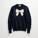 Women's Preppy Bow Sweater
