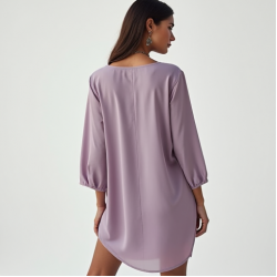 Women's Lavender Asymmetric Hem Top