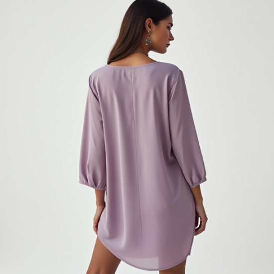 Women's Lavender Asymmetric Hem Top