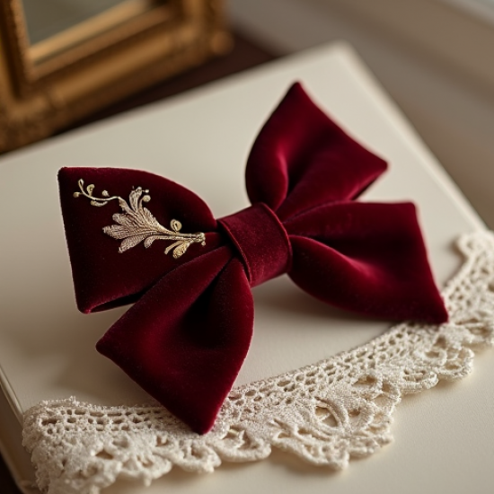 Women's Embroidered Hair Bow
