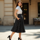 Women's Vintage Polka Flared Skirt