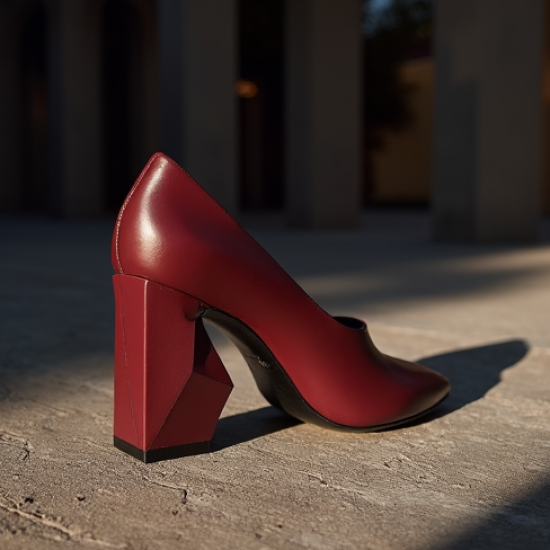 Women's Abstract Block Heel Pump