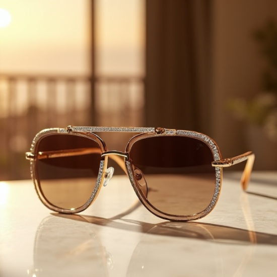 Women's Embellished Shield Shades