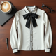 Women's Preppy Bow-Front Top