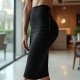 Women's Simple High Waist Knee Skirt