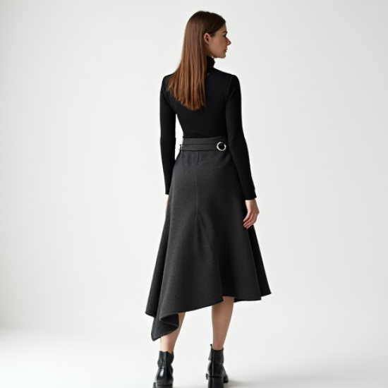 Women's Sculptural Wrap Skirt