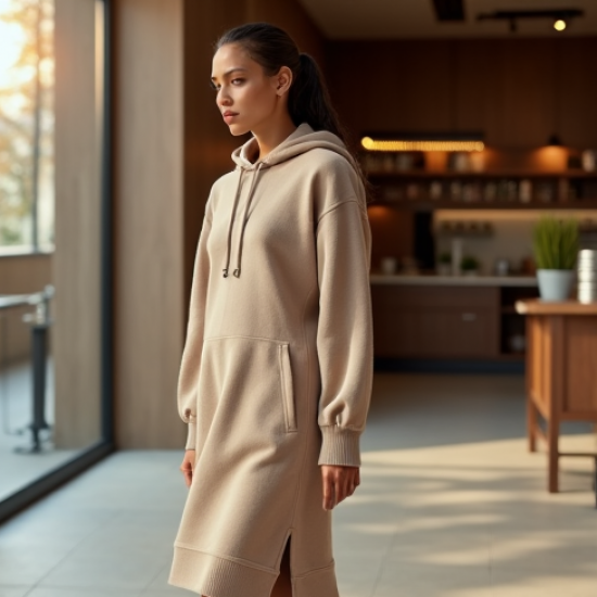 Women's Sporty Luxe Hoodie Dress