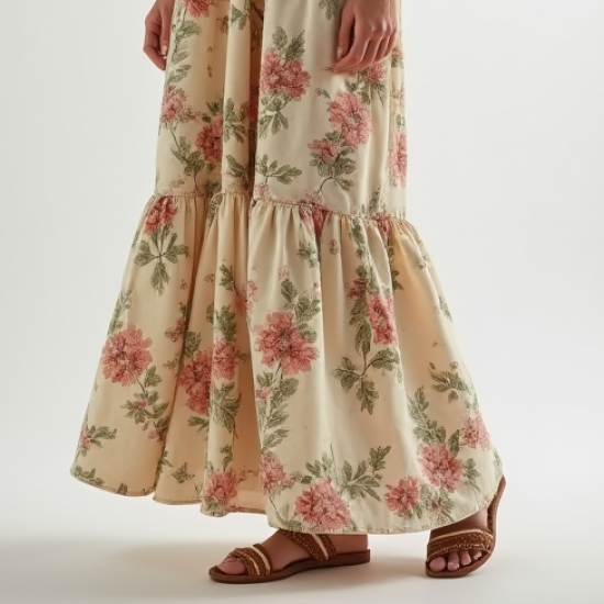 Women's Smocked Waist Maxi Dress