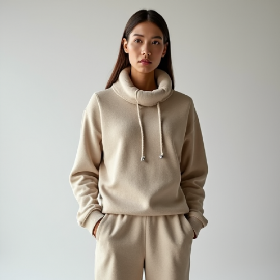 Women's Funnel Neck Hoodie Set