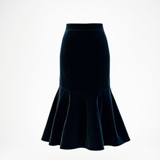 Women's Pleated Trumpet Skirt