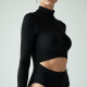 Women's Waist Cut-Out Crop Top