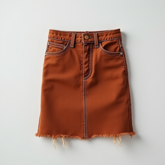 Women's Chestnut Denim Mini Skirt