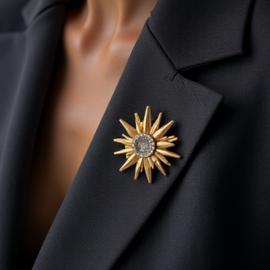 Women's Mixed Metal Brooch Set