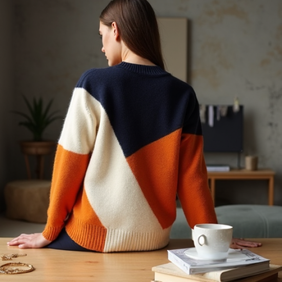 Women's Color-Block Knit Top