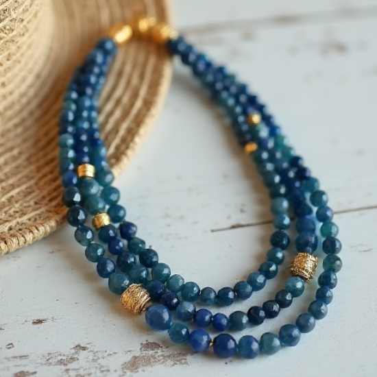 Women's Long Beaded Multi-Layer Necklace