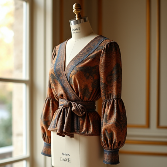 Women's Scarf-Print Layering Top