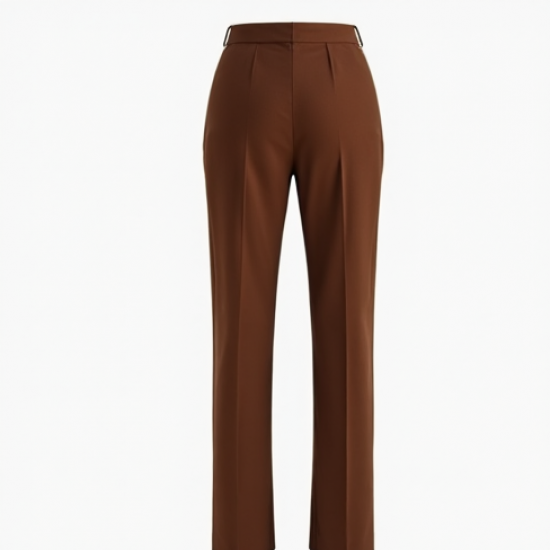 Women's Mocha Suede-Look Pants