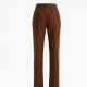 Women's Mocha Suede-Look Pants