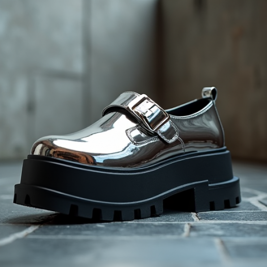 Women's Metallic Platform Mary Jane