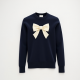 Women's Preppy Bow Sweater