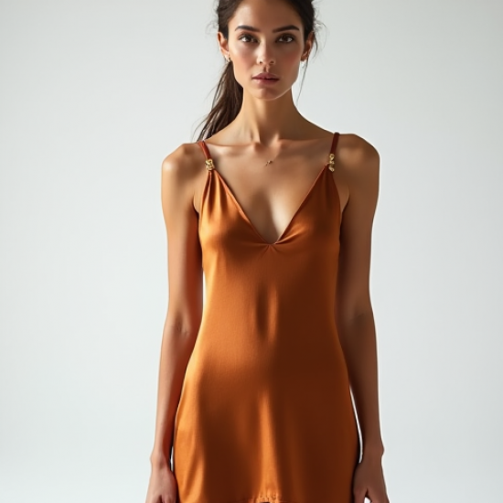 Women's Bronze Silk Camisole