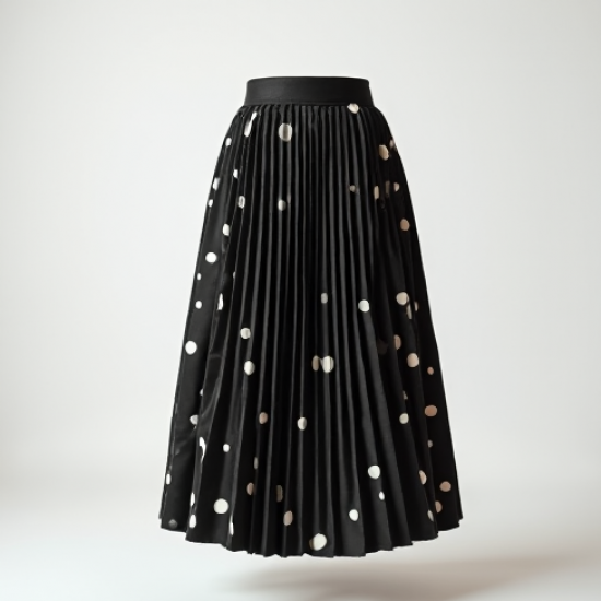 Women's Bold Dot Pleated Skirt