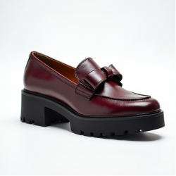 Women's Bow Chunky Heel Loafer