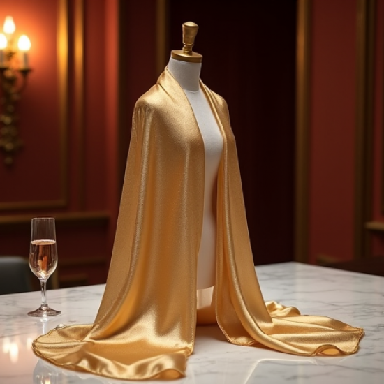 Women's Metallic Silk Scarf