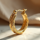 Women's Twisted Hoop Earrings