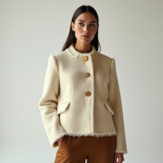 Women's Cropped Boucle Duster