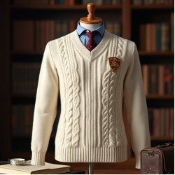 Women's College Crest Embroidered Sweater