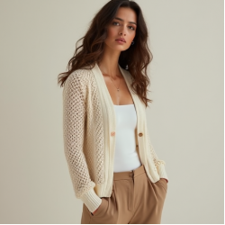 Women's Net Sleeve Cardigan