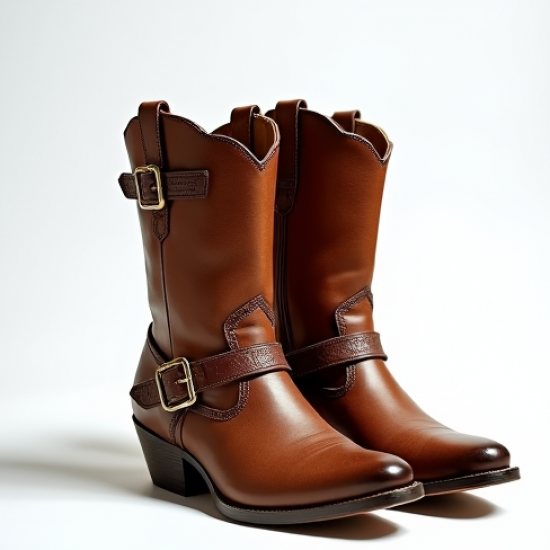 Women's Buckle Strap Western Boot