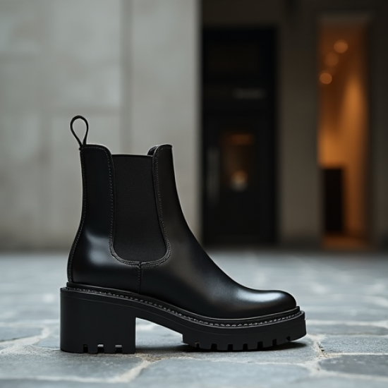 Women's Thick Heel Chelsea Boot