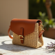 Women's Woven Raffia Crossbody