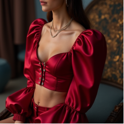 Women's Bishop Sleeve Mini Top