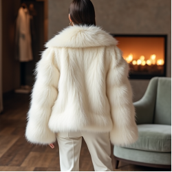 Women's Short Faux Fur Jacket
