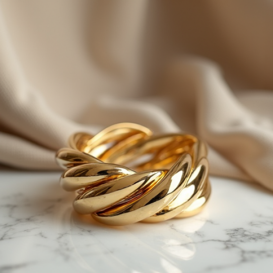 Women's Mixed Metal Chunky Bangle