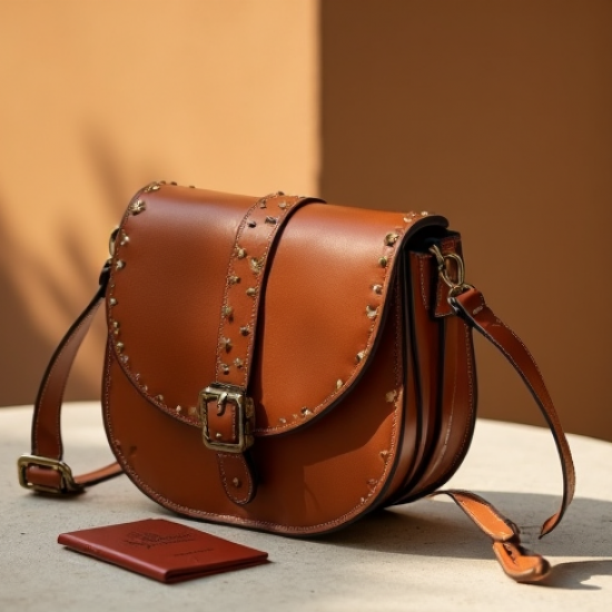 Women's Embellished Saddle Bag