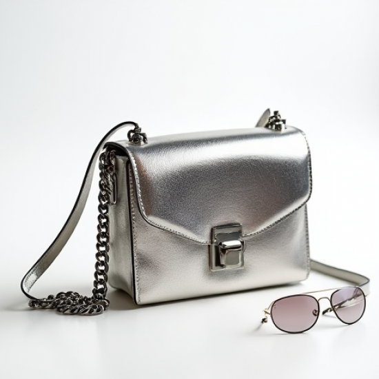 Women's Silver Crossbody Bag