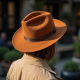 Women's Suede Wide Brim Hat