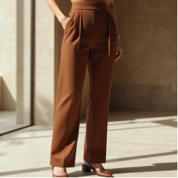 Women's Walnut Straight-Leg Pants