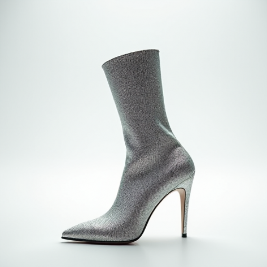 Women's Metallic Sock Boot