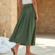 Women's Light High Waist Midi Skirt
