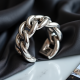 Women's Silver Thick Chain Cuff