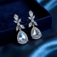 Women's Long Crystal Drop Earrings